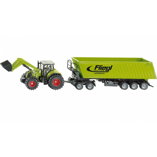 Claas Axion Tractor with Frontloader & Trailer