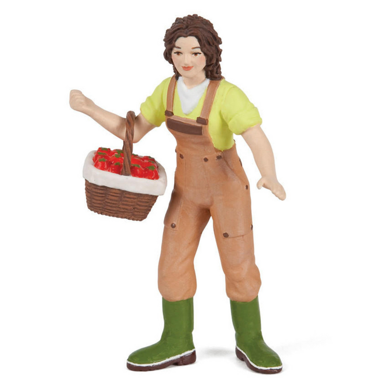 Papo Toy Female Farmer with Basket Figure