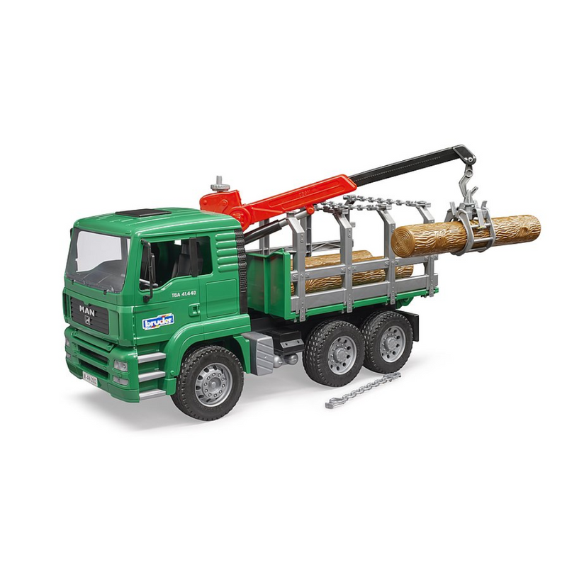 Timber Lorry with Loading Crane & 3 Logs 1:16