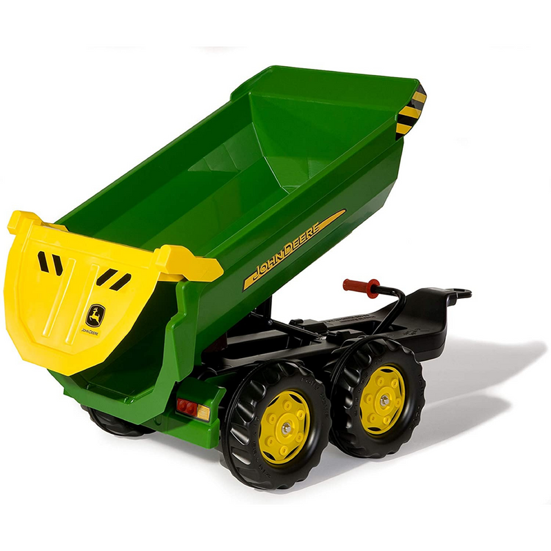 Rolly Toys Giant Half Pipe John Deere Twin Axle Trailer 122165