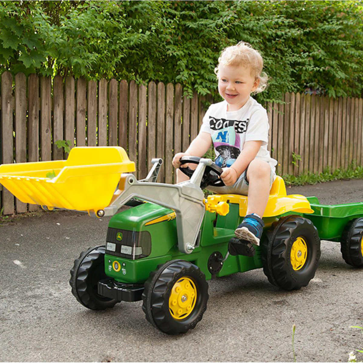 John Deere Rolly Tractor Trailer with Frontloader