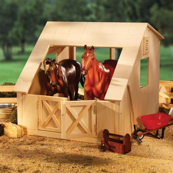 Breyer Wooden Stable Set with Accessories, Horses & Feed